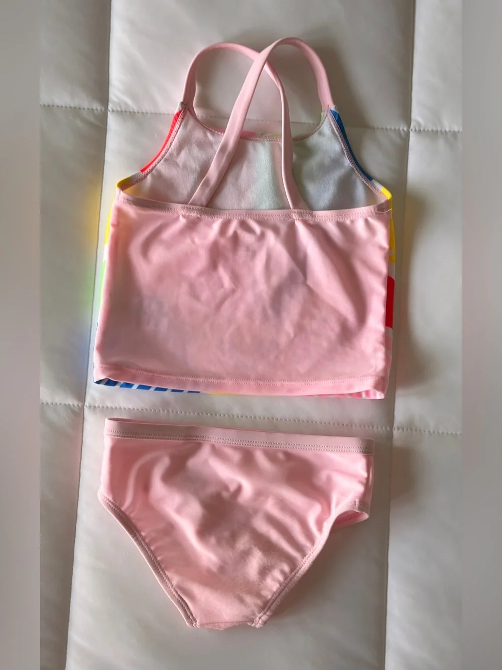 Wonder Nation Girls 3T Rainbow Sun 2 Piece Tankini Swimsuit